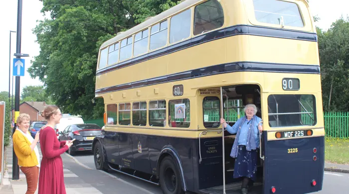 Birthday Girl Pauline On Vintage Bus 3225 May 2020 4