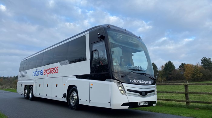 National Express trial innovative mirrorless coaches