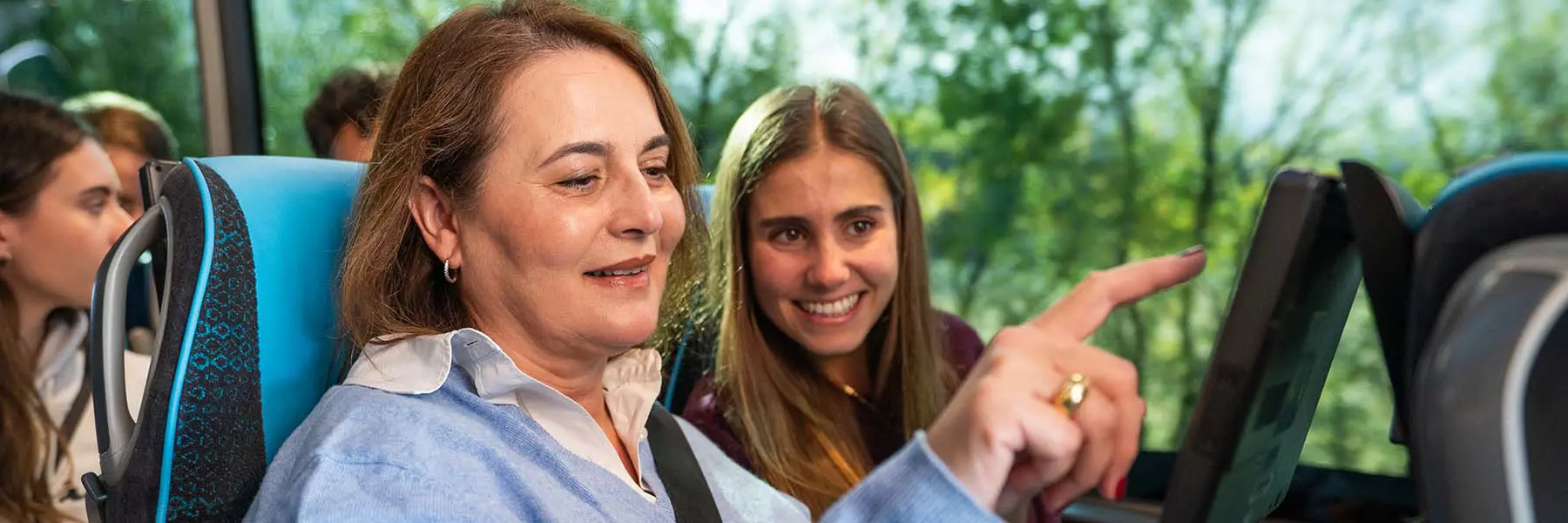 Bus Customers Using A Touch Screen